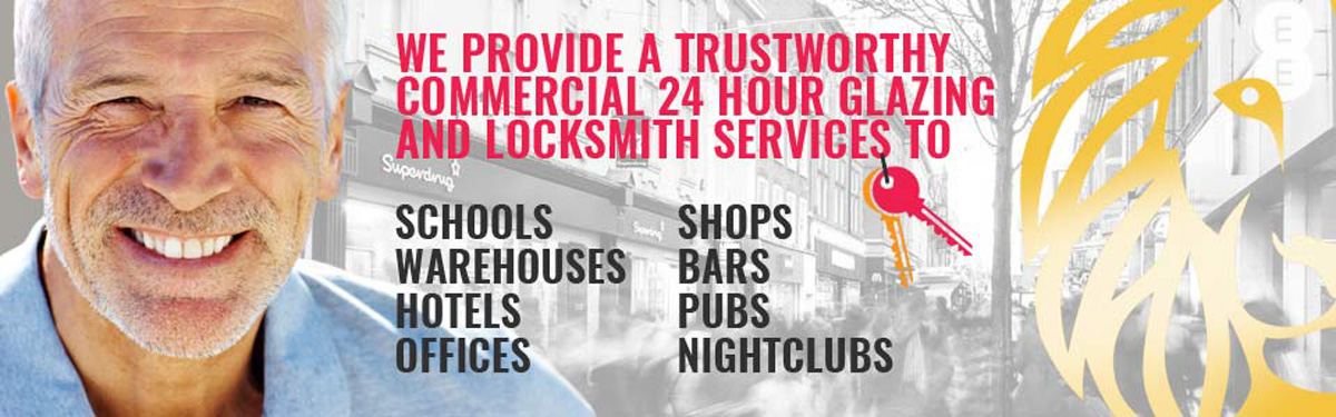 Local 24Hr Emergency Commercial Glazing & Locksmith Services in London & throughout Greater London